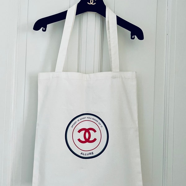 Chanel Allure Sport Tote Bag, Cotton bag Sports bag, Authentic, Vintage