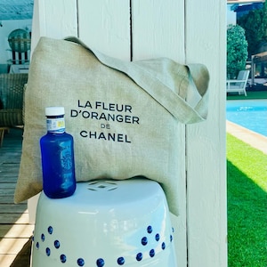 Seltene CHANEL La Fleur d’Oranger Leinen Tasche - VIP Geschenk, nicht zu verkaufen, gewebtes Leinen, Authentisch, Vintage