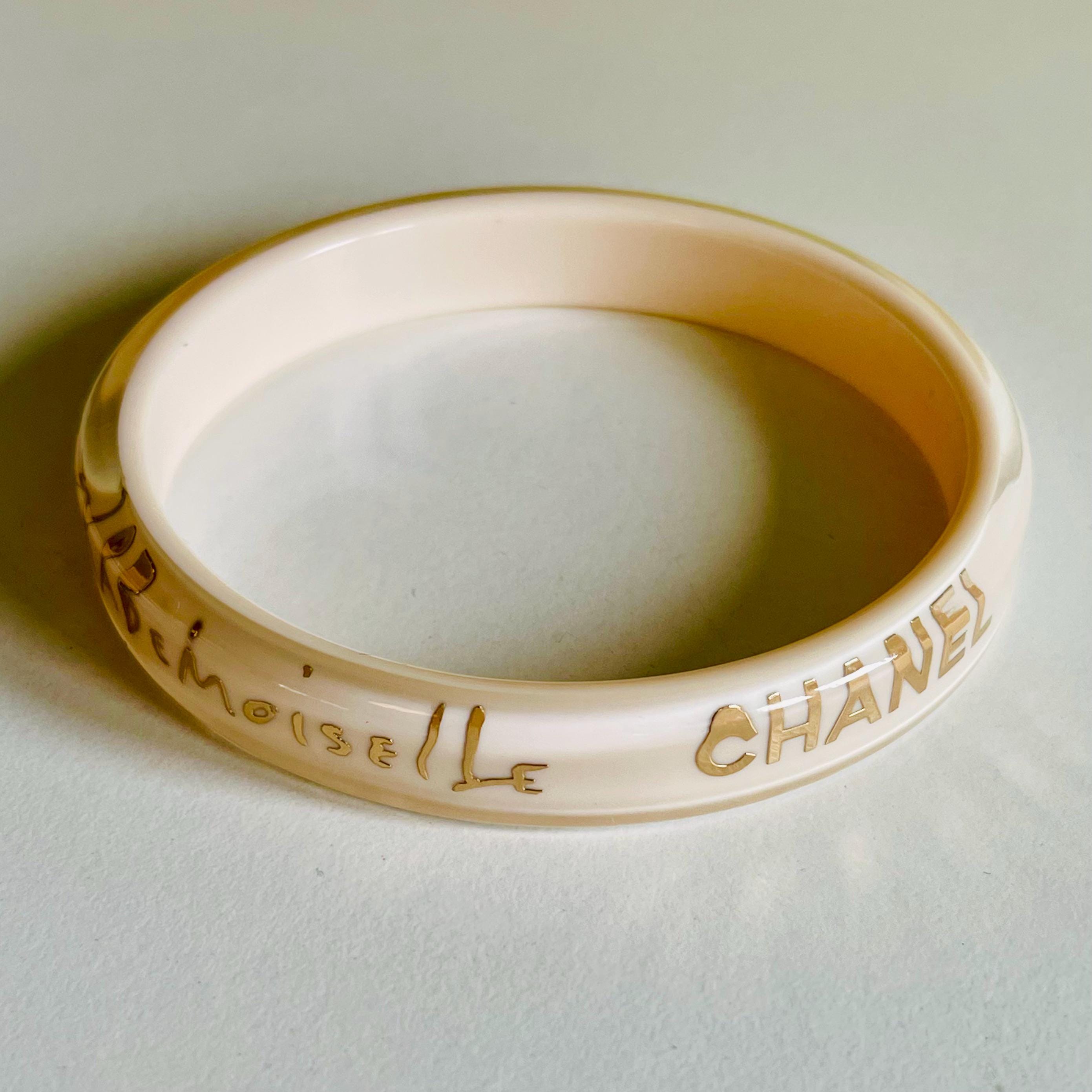Rare Chanel Coco Mademoiselle Resin Bangle • Vintage Collector's