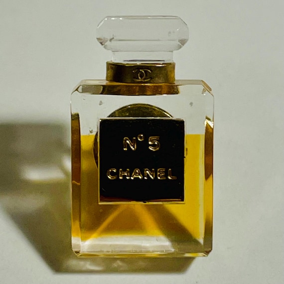 Chanel Iconic No 5 Perfume Bottle Pin Brooch, Vintage, Authentic