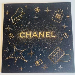 Chanel-wenskaart, kerstkaart, authentiek, vintage, verzamelobject