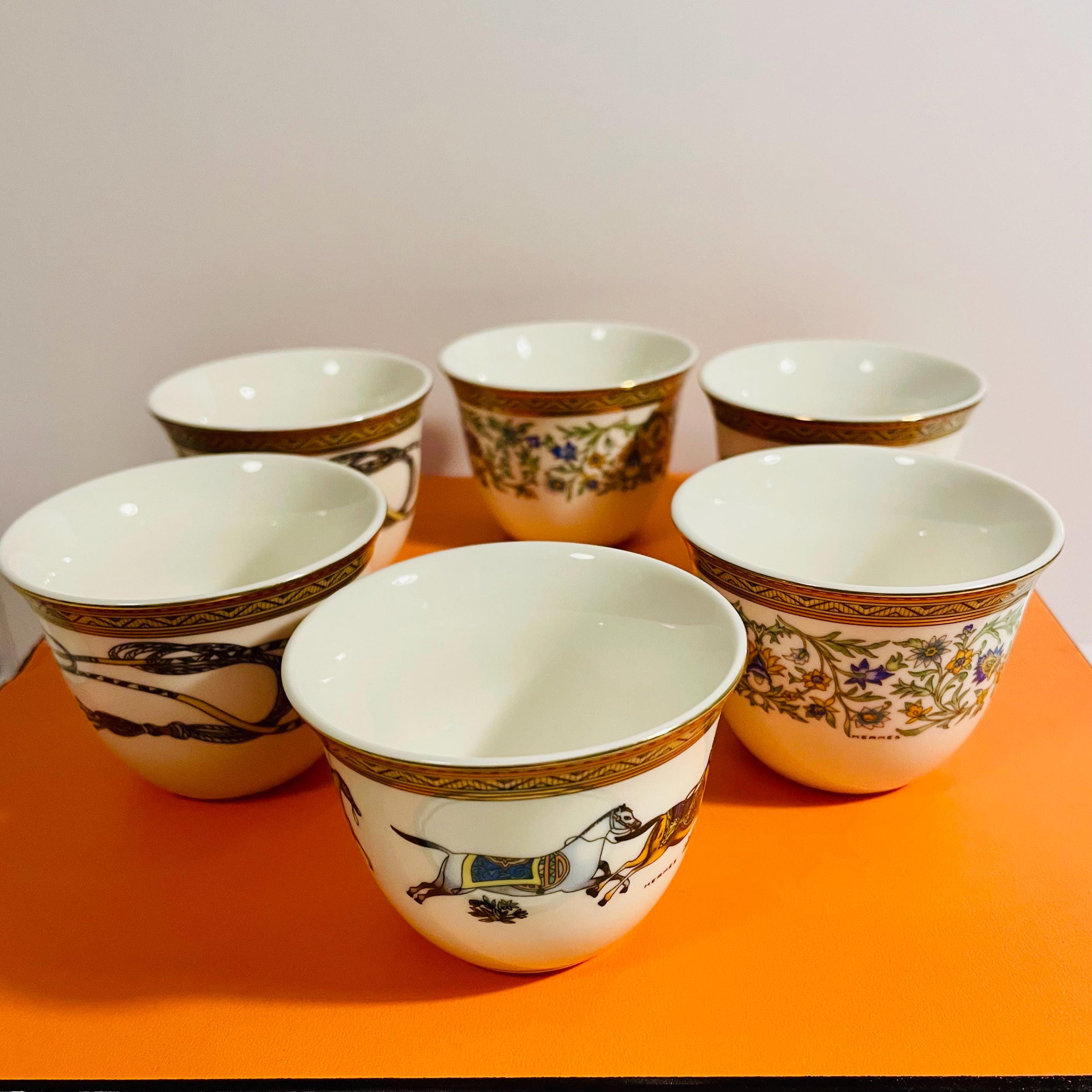 Assiette à Dessert Hermès Toucans - Lot De 6 - Porcelaine, 21,5 Cm - Occasion Non Utilisée