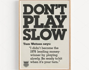 Vintage Golf Poster, Golf Magazine, Matte Poster