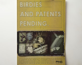 Vintage Golf Wall Art Ad, Golf Magazine Print, Birdies and Patents Pending Poster