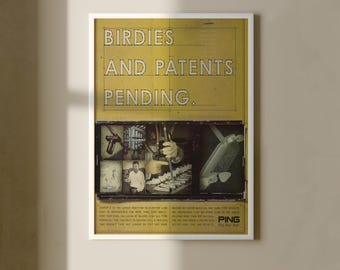 Golf Club Maker Vintage Advertisement, Magazine Ad Wall Art, Golf Poster