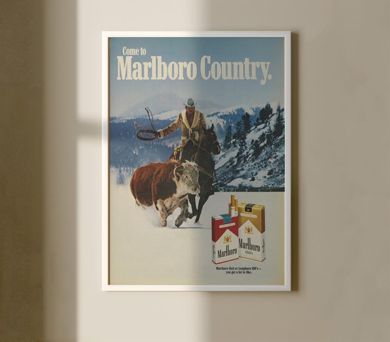 Marlboro Vintage Poster - Ästhetische Wanddekoration