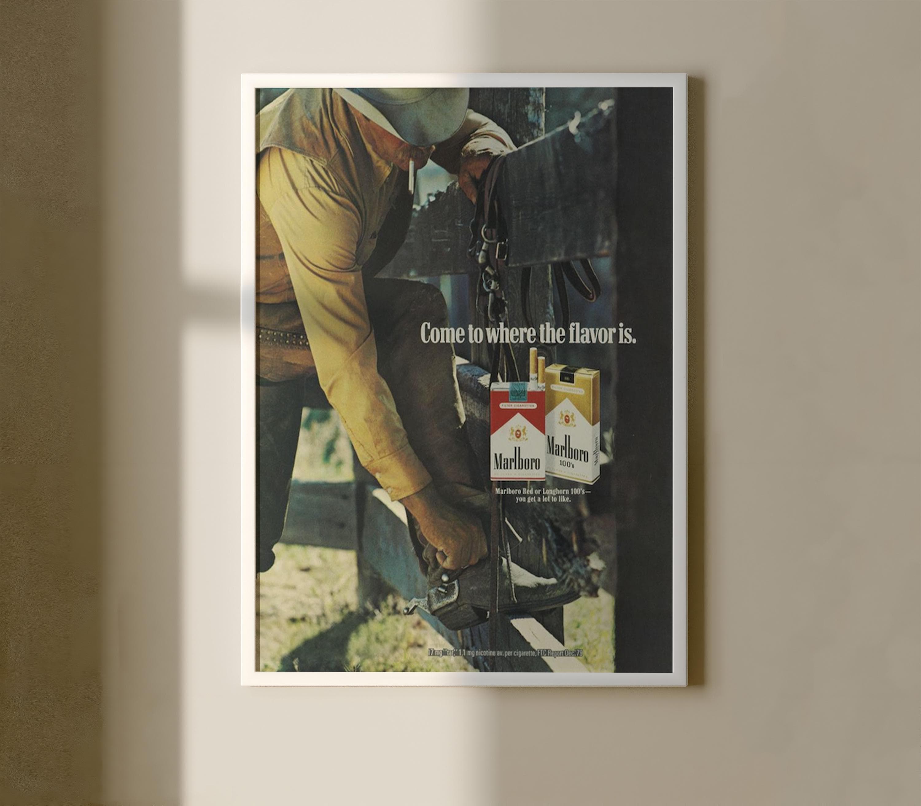 ヴィンテージ Marlboro Medium ソフトパック 額装 ウォールアート il_fullxfull.6189840674_diei.jpg