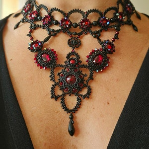 Gothic Necklace,victorian Necklace,gothic Beaded Necklace,choker