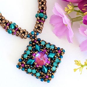 Persia Pendant Beading Tutorial, Beading Pattern (PDF)