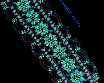 PrimaveraBracelet - Beading Tutorial,Bedding pattern,Bracelet tutorial,Bracelet pattern,PDF Tutorial