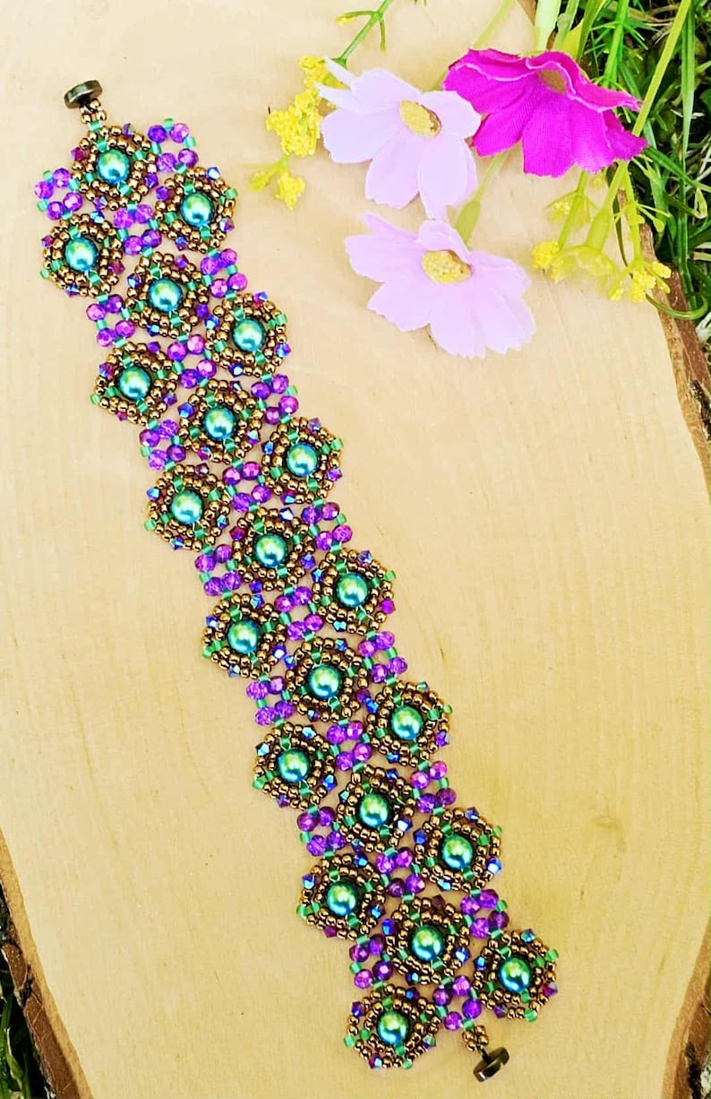 Kami Samira Pattern Samira Bracelet Beading Tutorial: PDF Pattern, Jewelry Making - Etsy