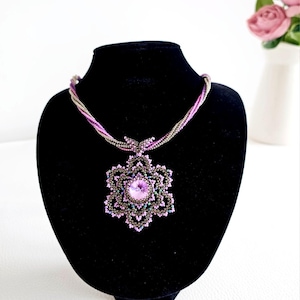 Magical Star Necklace, Beading Tutorial,Beadding pattern,Necklace tutorial,Pendant pattern,pendant patern,Necklace tutorial,PDF Tutorial