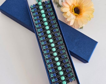 Neo Bracelet-Beading tutorial,beading pattern,Bracelet tutorial,Bracelet pattern,teaching tutorial,Teachig pattern