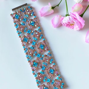 Spitzen Armband Perlen Anleitung: PDF-Muster