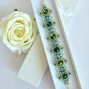 Spring Bracelet - Beading Tutorial, Beading pattern, Bracelet tutorial, Bracelet pattern,PDF Tutorial, Teaching Tutorial, Jewelry making,