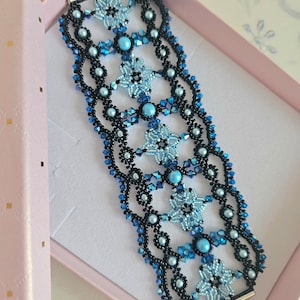 La Belle Bracelet - Beading Tutorial,Bedding pattern,Bracelet tutorial,Bracelet pattern,PDF Tutorial