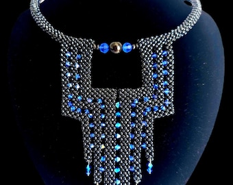 Beaded Infinity Necklace Tutorial: Prismatic Weave PDF Pattern