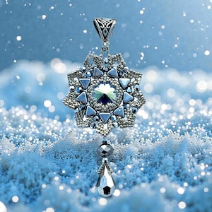 Ice Flower Pendant Beading Tutorial: DIY Jewelry Pattern (PDF)