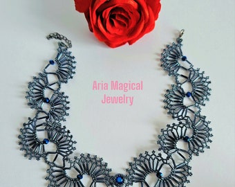 Collier opéra - tutoriel PDF, collier de perles, tendance, pendentif, motif, tutoriel pendentif, fait main, collier de perles, tutoriel collier