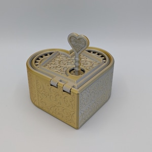 Herz-Box verschließbar Schlüssel Aufbewahrung 3D druck 3D print
