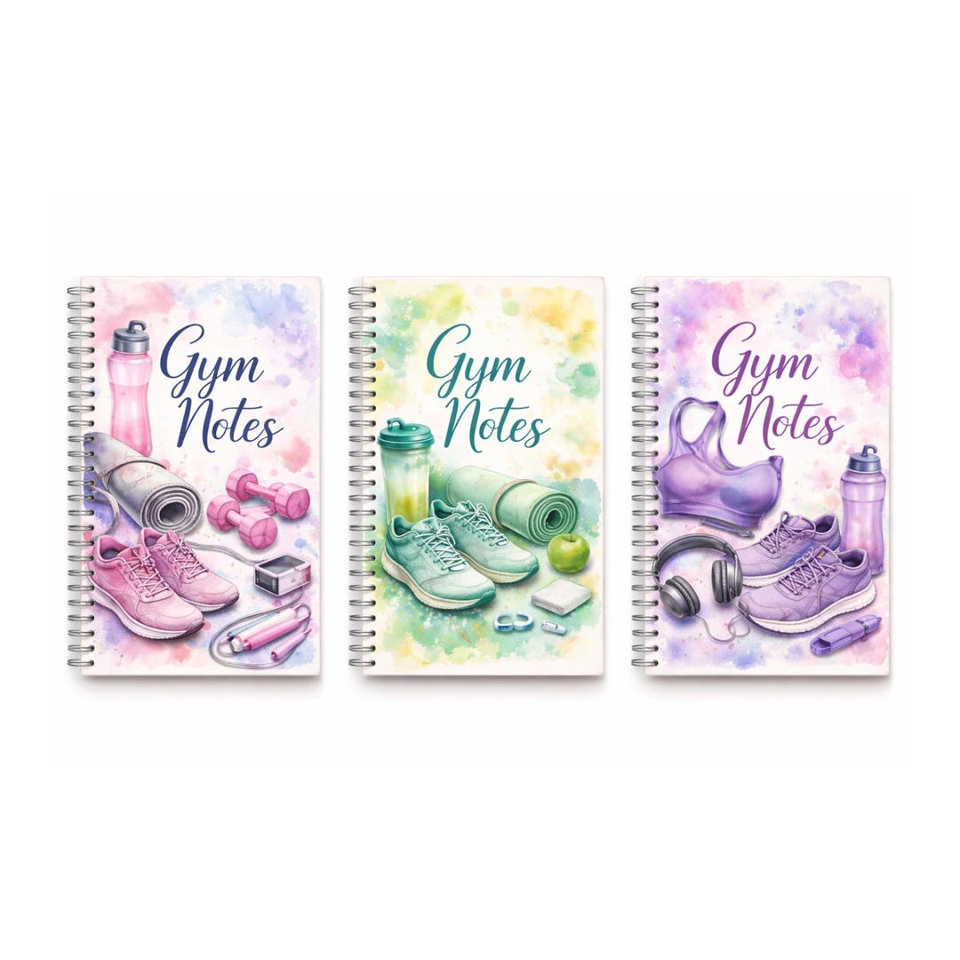 Gym Notes Workout Journal – Watercolour Spiral Notebook - Etsy UK