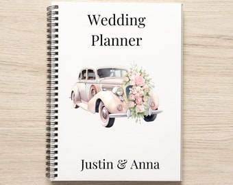Personalised Wedding Planner, Bride to be Organiser, A5 Spiral Journal