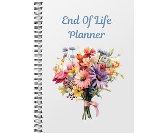 End of Life Planner, Final Wishes Organizer, A4 Spiral Bound