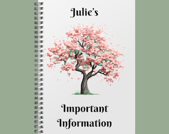 Personalised End of Life Planner, Important Information Organizer, A4 Journal