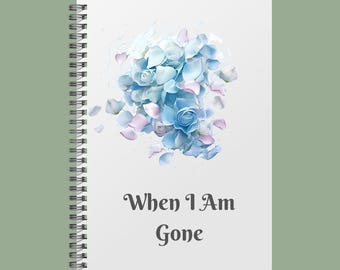 End of Life A4 Planner, Final Wishes Journal