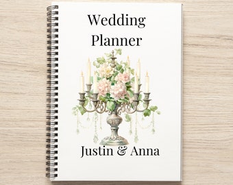 Personalised Wedding Planner, Linen Cover, Engagement Gift (A5)