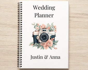 Personalised Wedding Planner, Bride To Be Organizer, A5 Linen Journal