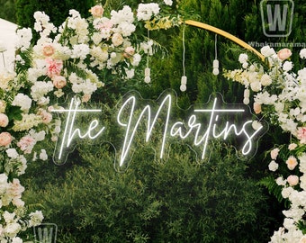 Wedding NEON SIGN for reception | Wedding Decorations | Neon Sign Wedding Decor, Wedding Gifts, Wedding Light Neon Name Sign Wedding Favors