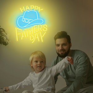 Glücklicher Vatertag LED Neon Schild, Licht Haus Wand Vatertag Party Dekoration, Vatertag Neon Schild, New Dad Neon Schild, Geschenk für Papa