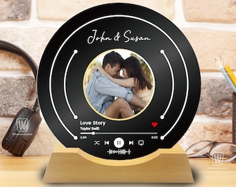 Personalized Vinyl Record with Photo | Birthday Gift for Her/Him | Gift for Best Friend | Acrylic Song Plaque | Anniversary Gift for Couple