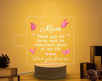 Personalized Photo Night Light, Mother Gifts, Gift for Mom, Mom Gift from Daughter, Mother's Day Gift, Best Mom, Gift For Her, Led Light