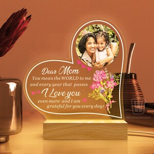 Personalisiertes Foto-Nachtlicht, Muttertagsgeschenk, Geschenk für Nana, Mama-Nachtlicht, benutzerdefinierte Herz-Nachtlicht, Oma Nana-Geschenkideen
