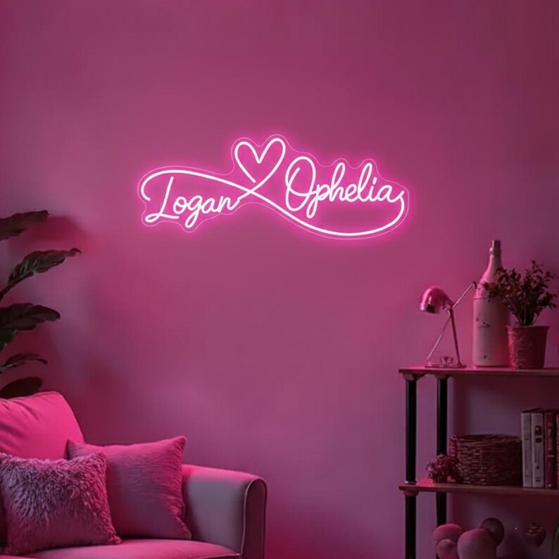 Custom Name Neon Sign for Couple, Last Name Wedding Neon, Wedding Neon ...