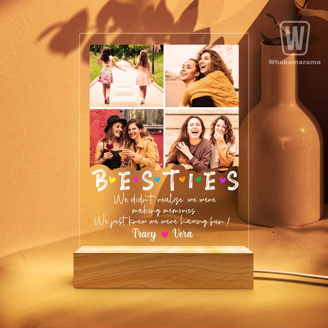 Personalized Photo LED Night Light, Besties Photo Gifts, Photo Keepsake ...