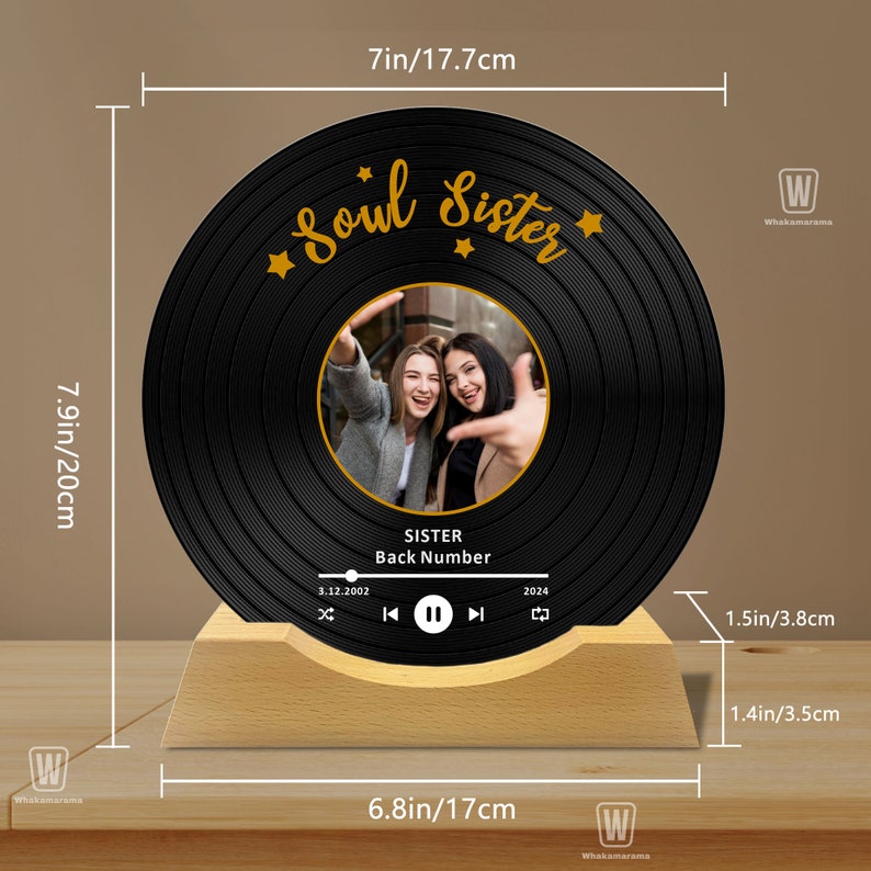 Personalized Vinyl Record With Photo - Acrylic Song Plaque ...