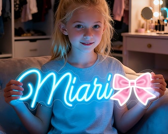 Custom Name Neon Sign for Kids, Kid Room Decor, Neon, Birthday Gift for Kids, Bedroom Neon Sign Custom, Dorm Wall Art, Wall Decor, LED Light