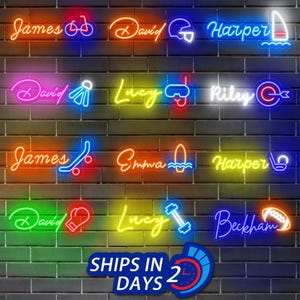 Custom Name Neon Sign for Kids, Kid Room Decor, Birthday Gift for Kids, Bedroom Neon Sign Custom, Dorm Wall Art, Wall Decor, LED Light