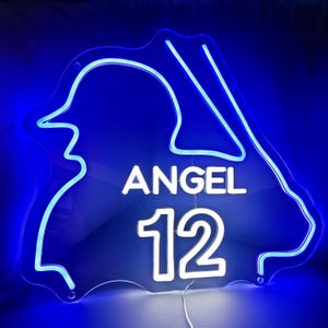 Letrero de neón de béisbol para habitación infantil, Letrero de neón personalizado con nombre para niños, Regalo de béisbol para niños, Decoración para habitación de adolescentes, Regalos de béisbol para él, Luz LED imagen 4