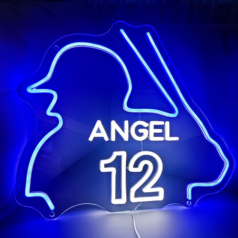 Letrero de neón de béisbol para habitación infantil, Letrero de neón personalizado con nombre para niños, Regalo de béisbol para niños, Decoración para habitación de adolescentes, Regalos de béisbol para él, Luz LED imagen 4