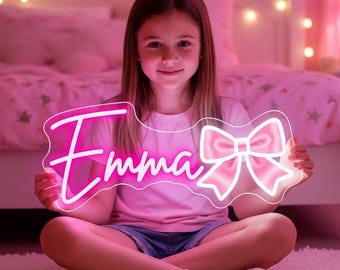 Letrero de neón personalizado con nombre para niños, luz LED personalizada para guardería, dormitorio, decoración de pared, regalo único para niños, cumpleaños y baby showers.