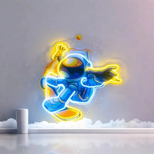 Astronaut Neon Sign, Cosmic Black Hole Neon Sign, bedroom wall decor, living room wall decor, Custom neon sign, Neon sign wall decor light