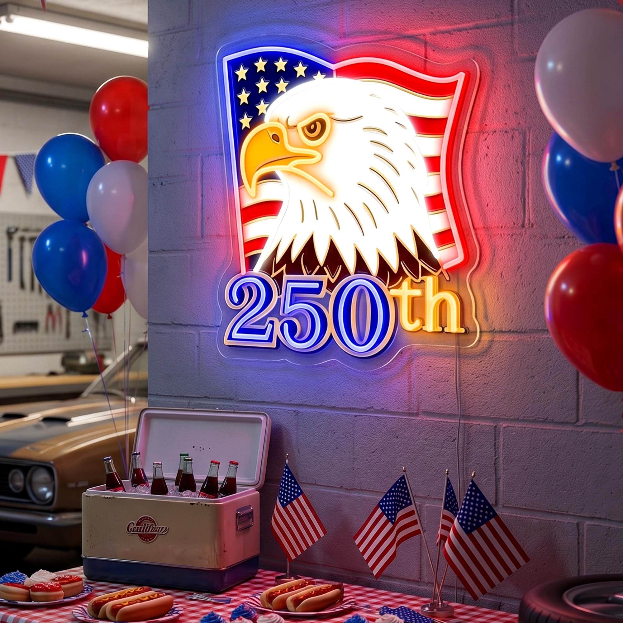 250th Neon Sign - Etsy