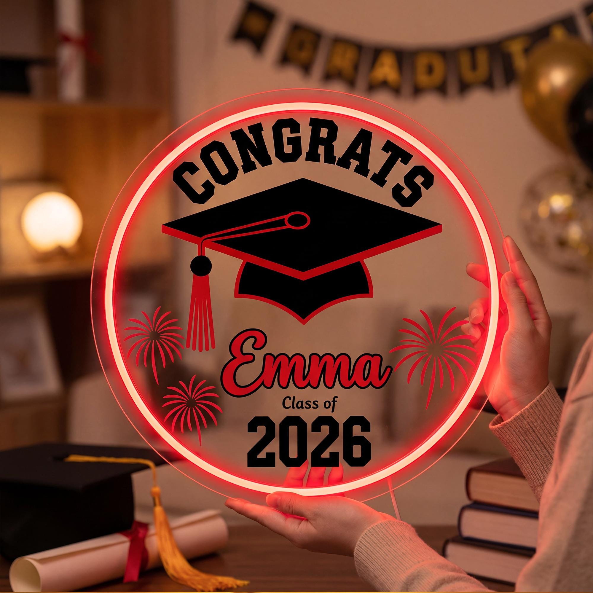 Personalized Graduation LED Neon Sign Custom Name Class of 2026 Gift ...