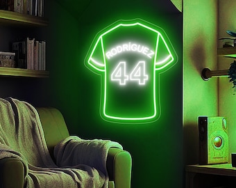 Custom Name Neon Sign for Kids, Baseball Neon Sign Sport Custom Neon Sign Bedroom Decor Kids Room Decor, Gift for Kids, Birthday Party Gift