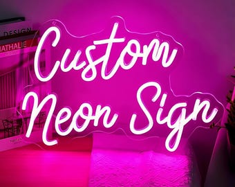 Custom Neon Sign, Personalized LED Wall Decor, Neon signs, Neon Light, Name Signs for Home, Wall Decor, Wedding & Party Decor, Custom Gift