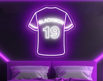 Custom Neon Sign For Kids, Custom Baseball Jersey Baseball Neon Sign Name Neon Sign Kids Bedroom Decor Gift For Kids, Baseball Player Gift